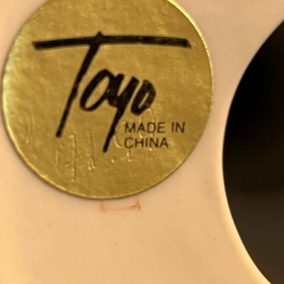 TOYO pair candlesticks cobalt blue enamel gold gilt chinoiserie Vintage - Picture 5 of 5